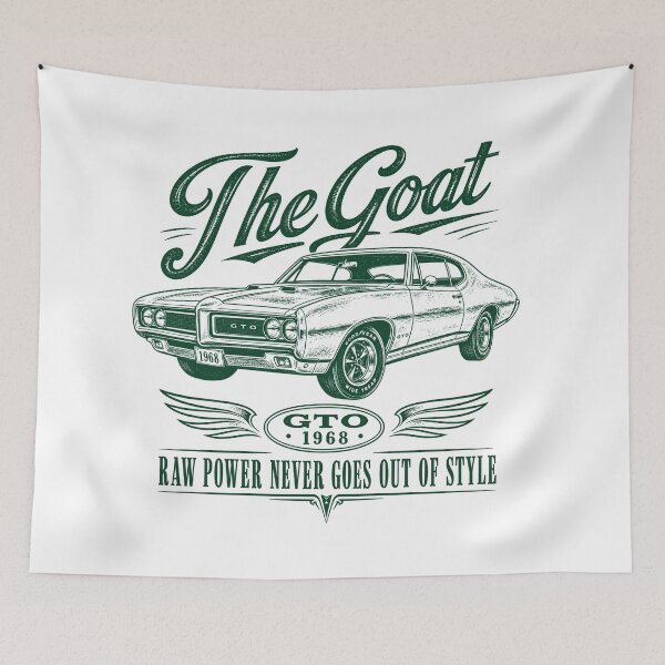 Item preview, Pontiac GTO 1968 The Goat Vintage Muscle Car Print designed and sold by NullSpacePrints.
