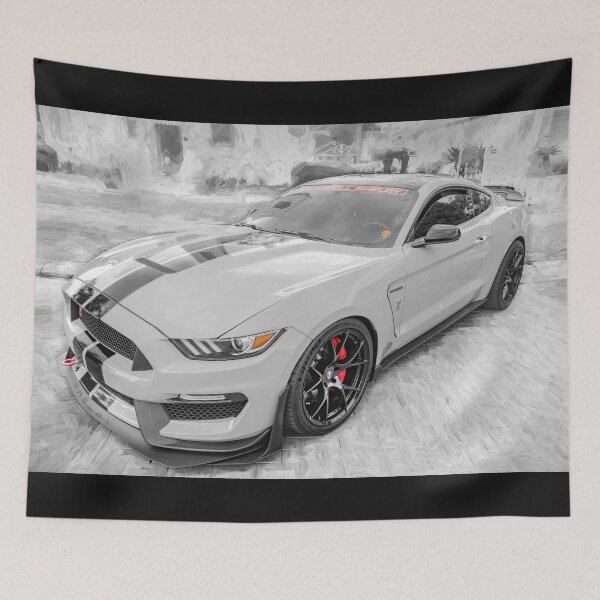 Item preview,  2020 Ford Shelby Mustang GT350 Twister Orange Muscle Car 3/4 Profile Art designed and sold by RichFrancoCars.