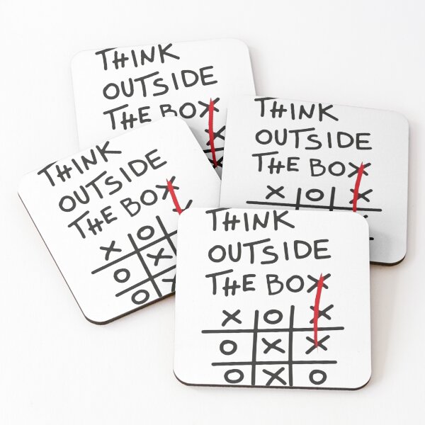 Item preview, Think Outside The Box Tic-Tac-Toe - Creative Mindset Art designed and sold by gokhanuzen.