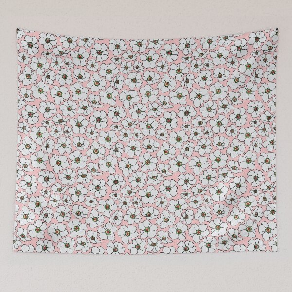 Item preview, Modern Poppy Flowers On Pink designed and sold by Phat Dog Designs .