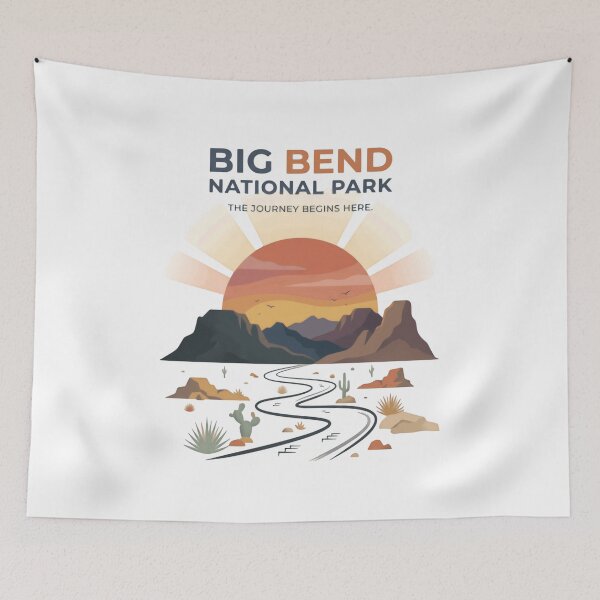 Item preview, Big Bend National Park The Journey Begins Here Travel Adventure Outdoor Enthusiast designed and sold by Simsimah26Parks.