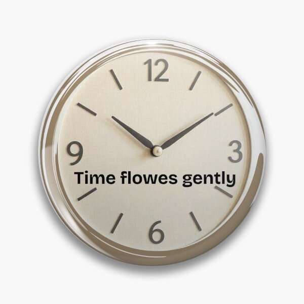 Item preview, Time Flows Gently Clock Sticker | Minimal Calm Aesthetic Quote Design designed and sold by Pandey14.