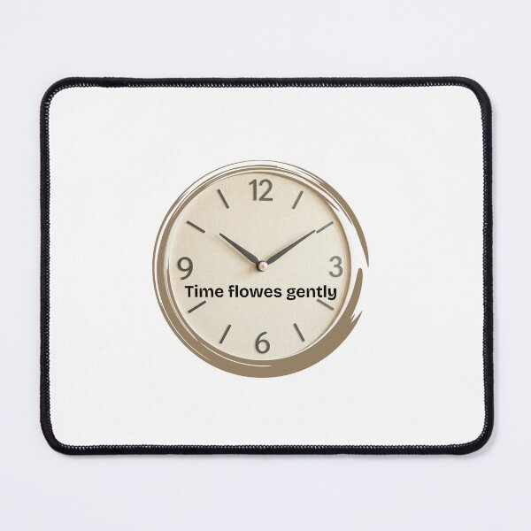 Item preview, Time Flows Gently Clock Sticker | Minimal Calm Aesthetic Quote Design designed and sold by Pandey14.
