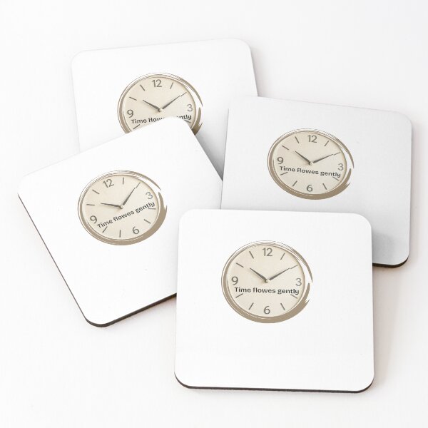 Item preview, Time Flows Gently Clock Sticker | Minimal Calm Aesthetic Quote Design designed and sold by Pandey14.