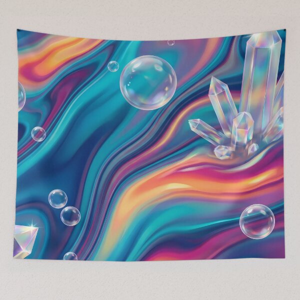 Item preview, Waves Dreamy Cosmic Landscapes Celestial Wonders Surreal Imagination designed and sold by ART ATTACK ZONE.