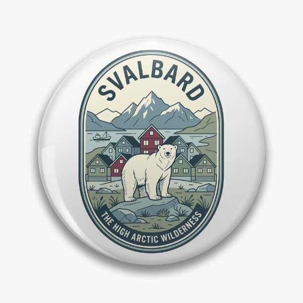 Item preview, Vintage Svalbard Polar Bear Arctic Wilderness Badge designed and sold by k3rstman1.