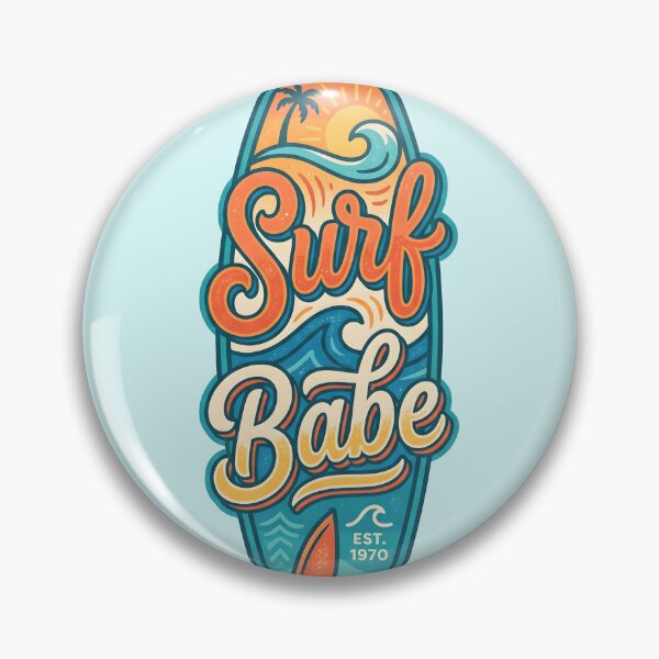 Item preview, Surf Babe – Groovy Coastal Word Design designed and sold by Sea Gem.
