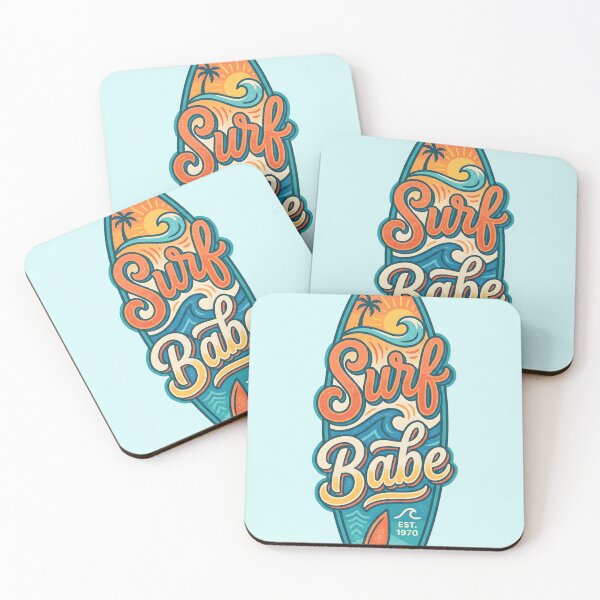 Item preview, Surf Babe – Groovy Coastal Word Design designed and sold by Sea Gem.
