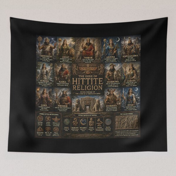 Item preview, Hittite Gods Collage | Ancient Anatolian Mythology Pantheon Art Featuring Tarhunt, Arinna & Kumarbi designed and sold by RockyLambda.