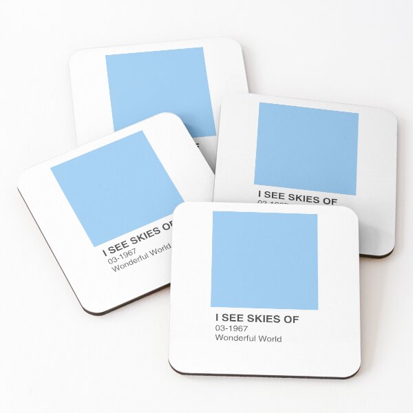 Item preview, Wonderful World Collection (No.3 of 4) Song Blue Colour Swatch - White Border designed and sold by The Colourful Game.