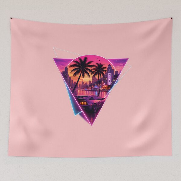Item preview, Sunset Drive - Synthwae Palm Cit Artwork designed and sold by Ivory Code.