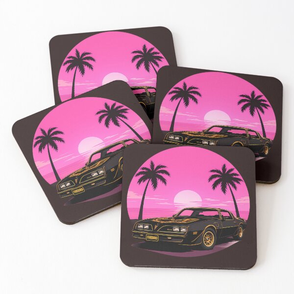 Item preview, Back Firebird Retro Sunset | Synthwave Muscle Car Aesthetic designed and sold by Ivory Code.