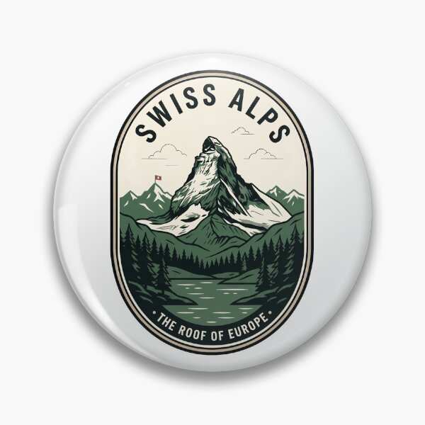 Item preview, Vintage Swiss Alps Matterhorn Mountain Travel Badge designed and sold by k3rstman1.