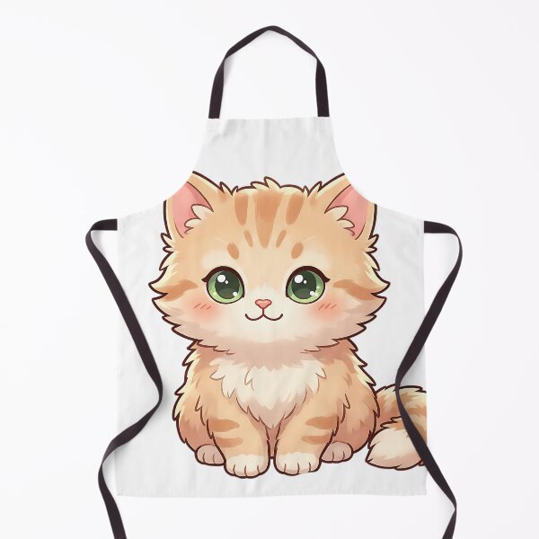 Item preview, Cute Fluffy Ginger Tabby Kitten - Kawaii Chibi Cat Art designed and sold by 299Art.