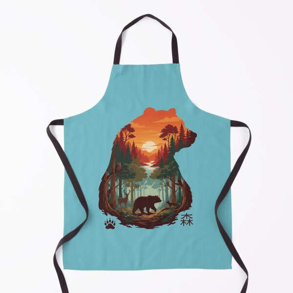 Item preview, Autumn Forest Wildlife Bear Sunset Japanese Nature designed and sold by Milasneeze.