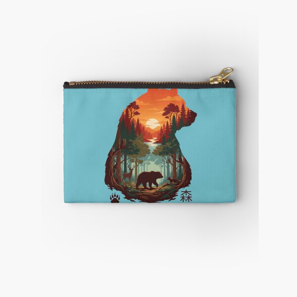 Item preview, Autumn Forest Wildlife Bear Sunset Japanese Nature designed and sold by Milasneeze.