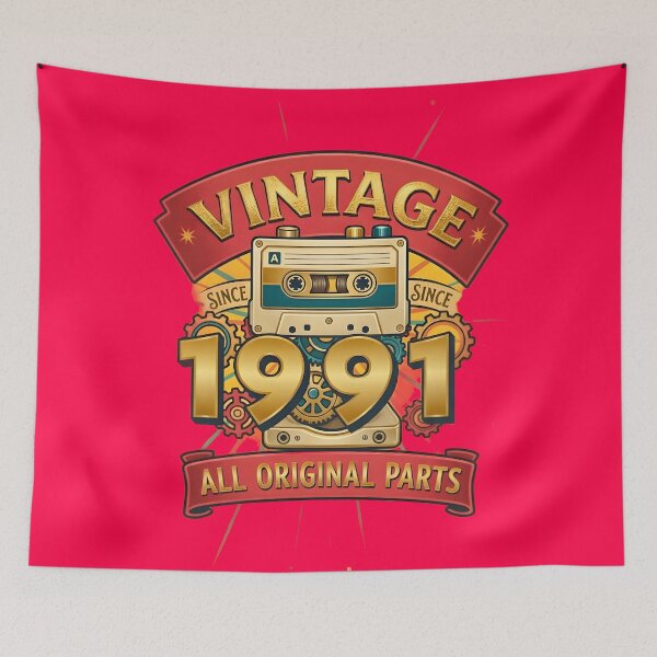 Item preview, Vintage 1991 All Original Parts Retro Cassette Design designed and sold by L&L.