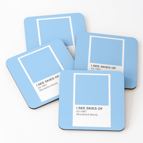 Item preview, Wonderful World Collection (No.3 of 4) Song Blue Colour Swatch - Blue Border designed and sold by The Colourful Game.