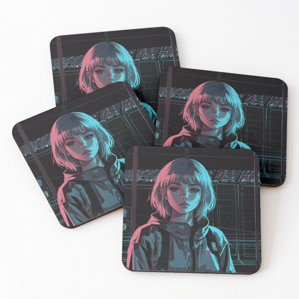 Item preview, Techwear Aesthetic Dark Anime Wall Art | Fierce Anime Illustration designed and sold by Joy-boy-op.