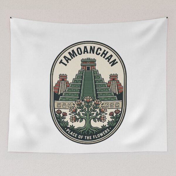 Item preview, Tamoanchan Place of the Flowers Vintage Aztec Pyramid designed and sold by k3rstman1.