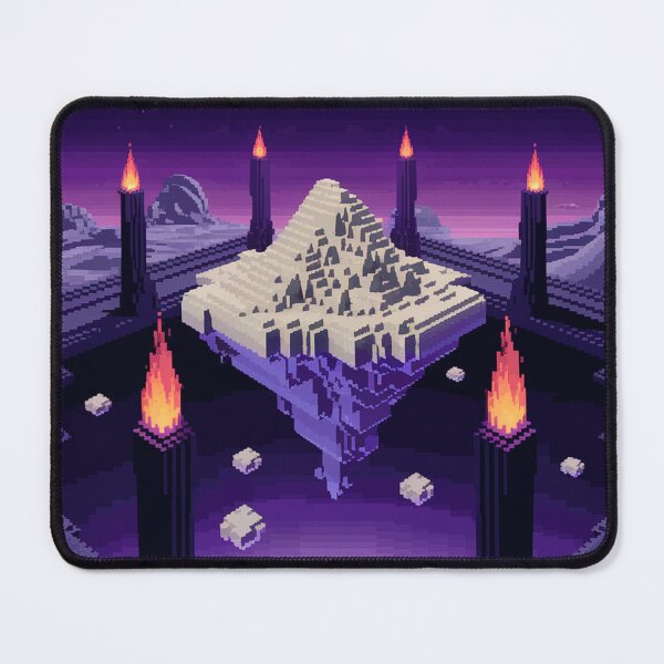 Item preview, The End Minecraft, Voxel Art Print, Gamer Gift designed and sold by LatentGoods.