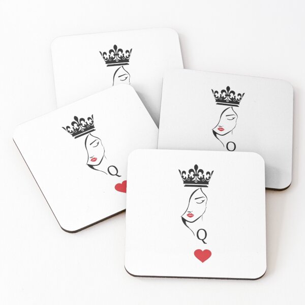 Item preview, Queen of Hearts Minimalist Line Art - Aesthetic Card Tattoo designed and sold by gokhanuzen.