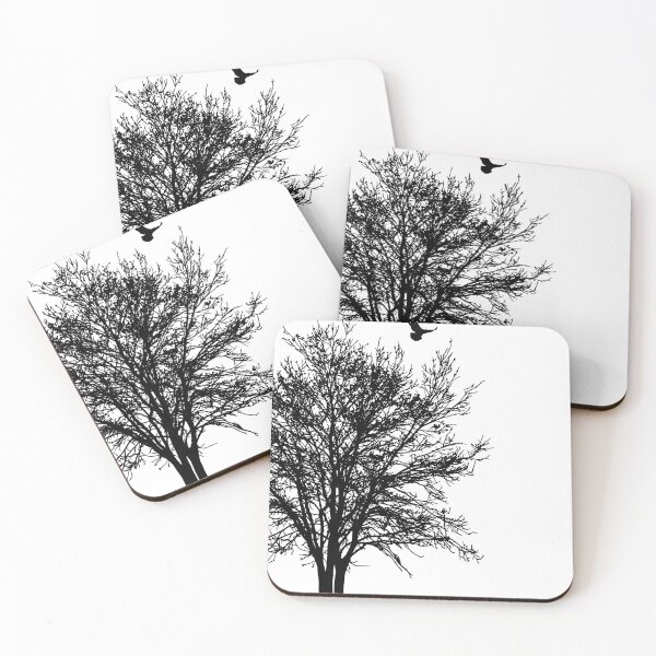 Item preview, Minimalist Bare Tree and Flying Bird Silhouette designed and sold by Shopeon Designs.