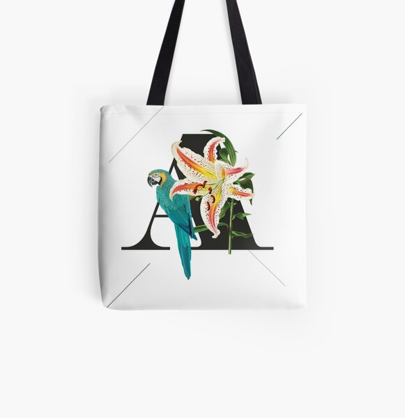 Botanical Alphabet A Allover-Print Tote Bag