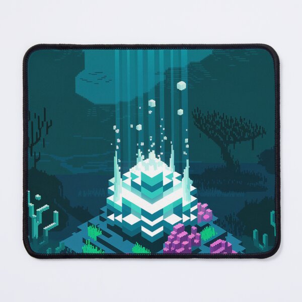 Item preview, Depths of the Monument, Voxel Ocean, Minecraft Wall Art designed and sold by LatentGoods.