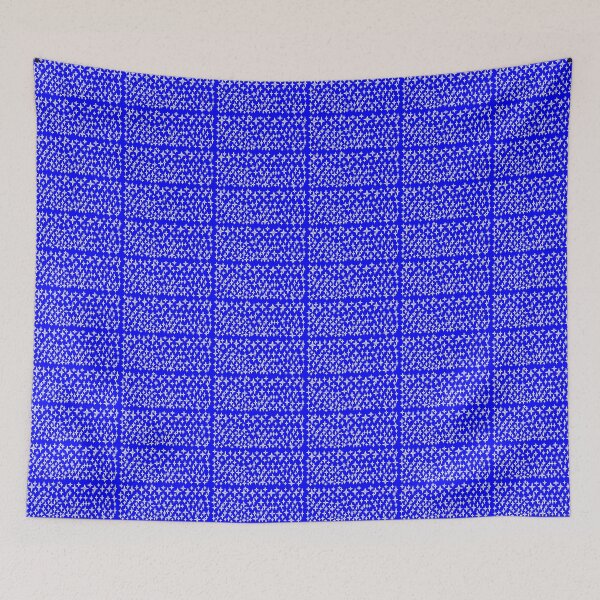 Item preview,  a collection of stylized stars set against a solid, vibrant blue background designed and sold by buynowandtoday.