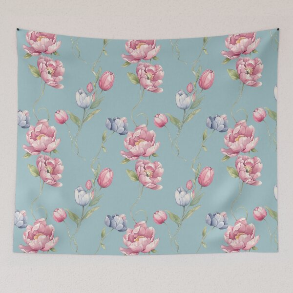 Item preview, Peony Tulip Watercolor Floral Pattern PNG designed and sold by MegaNovaArt.
