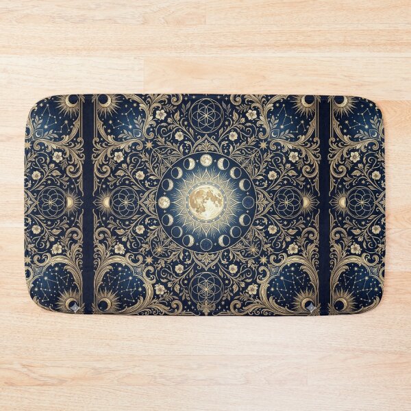 Item preview, moon phases - night cozy fantasy moon symmetry  designed and sold by Kate1art.