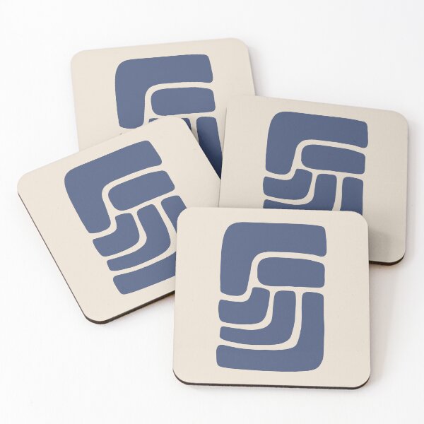 Item preview, Navy Blue Modern Abstract Shapes Art designed and sold by NicoleYoungStudio.