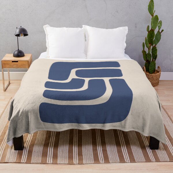 Item preview, Navy Blue Modern Abstract Shapes Art designed and sold by NicoleYoungStudio.