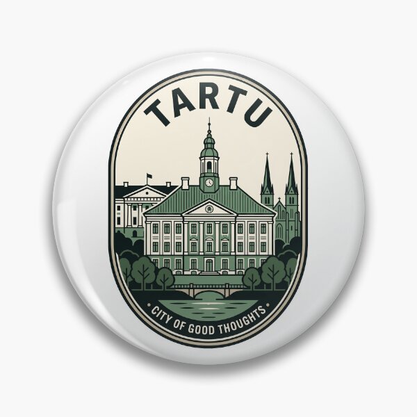Item preview, Tartu Estonia City Of Good Thoughts Vintage Badge designed and sold by k3rstman1.