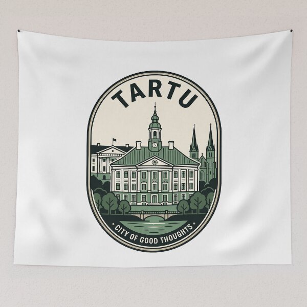 Item preview, Tartu Estonia City Of Good Thoughts Vintage Badge designed and sold by k3rstman1.