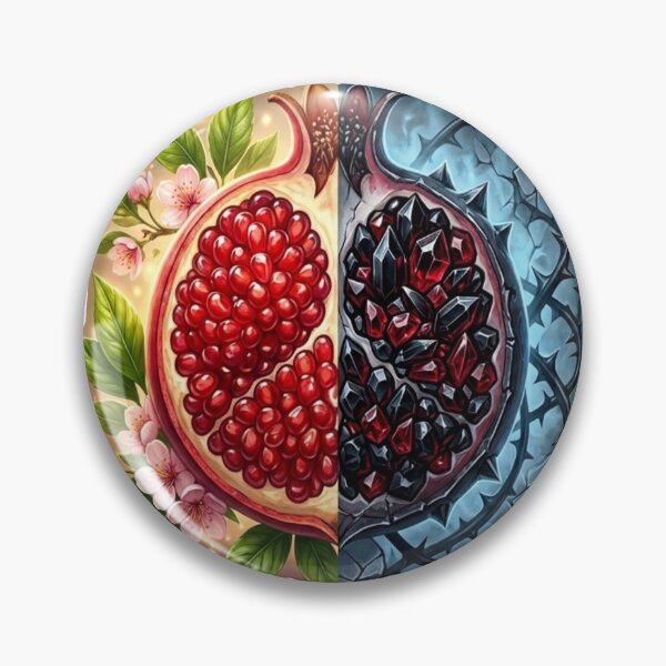 Item preview, Persephone’s Dual Pomegranate: Spring & Underworld | Mythological Symbolism Sticker | Gothic Botanical Art designed and sold by Thaliandra.