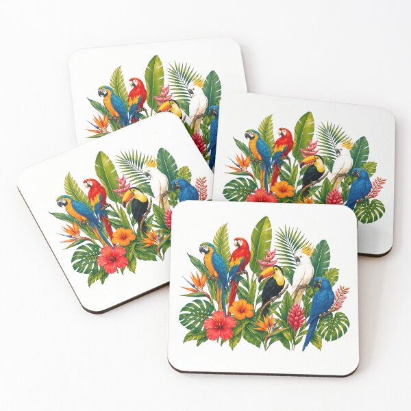 Item preview,  Tropical Birds Illustration | Island Wildlife Watercolor Art designed and sold by Islabonita..