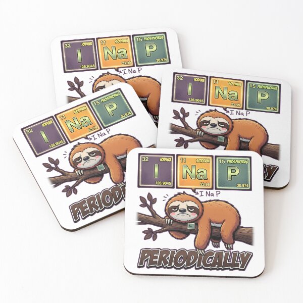 Item preview, I Nap Periodically Sloth Periodic Table Pun designed and sold by TshirtsOnline-.