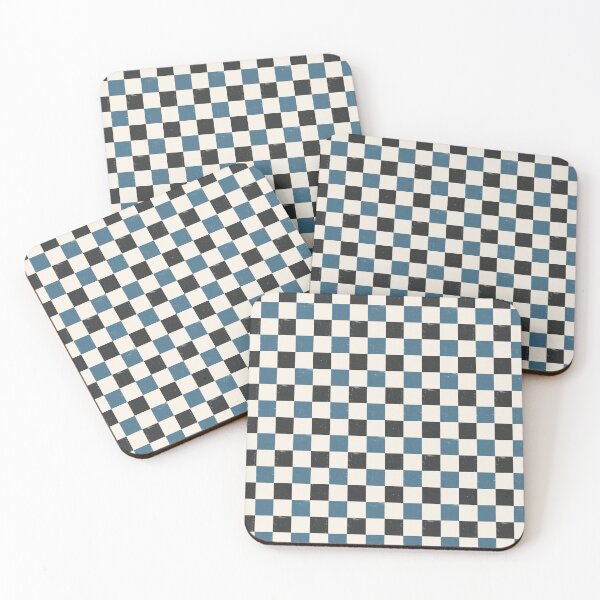 Item preview, Retro Checker Pattern | Blue Black Cream Vintage Seamless designed and sold by Dino-Lune.