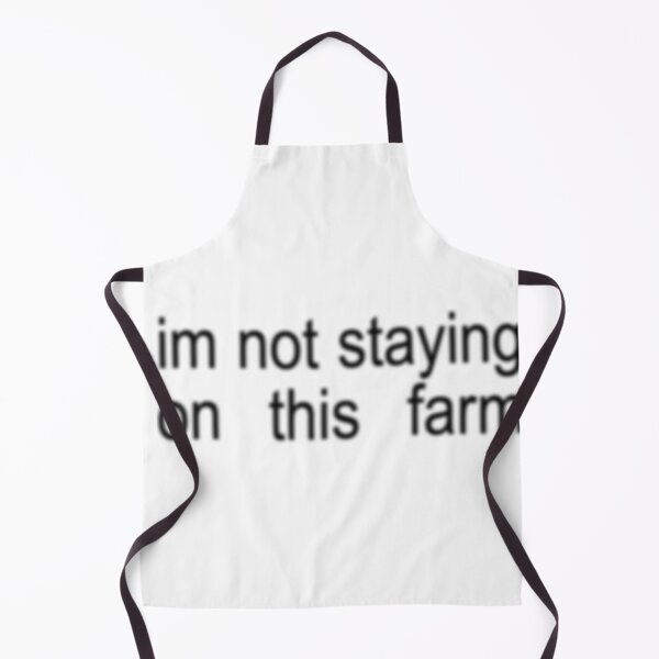 Item preview, I'm not staying on this farm BRAT font sticker designed and sold by lolalacavaaa.