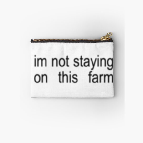 Item preview, I'm not staying on this farm BRAT font sticker designed and sold by lolalacavaaa.