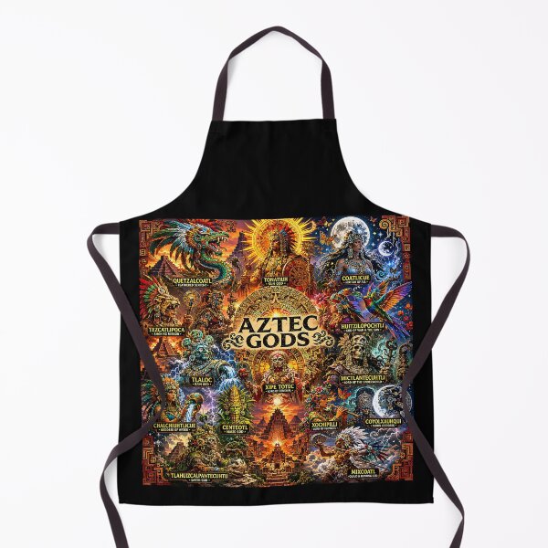 Item preview, Aztec Gods Collage | Ancient Aztec Mythology Pantheon Art Featuring Quetzalcoatl, Tezcatlipoca & Huitzilopochtli designed and sold by RockyLambda.