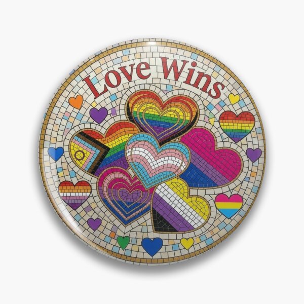 Item preview, love wins pride always mosaic celebrate diversity equality joyy designed and sold by Kate1art.