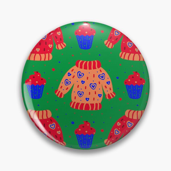 Item preview, Christmas Red Sweater Pattern On Holiday Green designed and sold by DEC02.