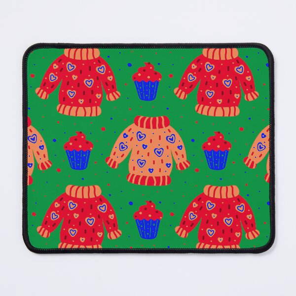 Item preview, Christmas Red Sweater Pattern On Holiday Green designed and sold by DEC02.