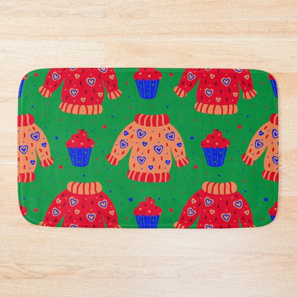 Item preview, Christmas Red Sweater Pattern On Holiday Green designed and sold by DEC02.