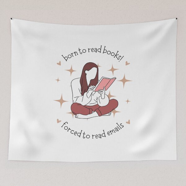 Item preview, Born to Read Books Forced to Read Emails Funny Book Lover Design designed and sold by AestHenni17.