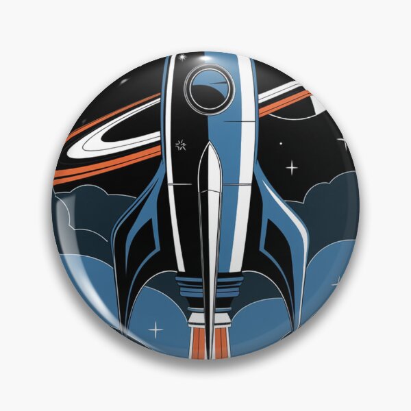 Item preview, Retro Space Rocket, 1950s Futurism Art Print, Vintage Sci-Fi Decor designed and sold by LatentGoods.