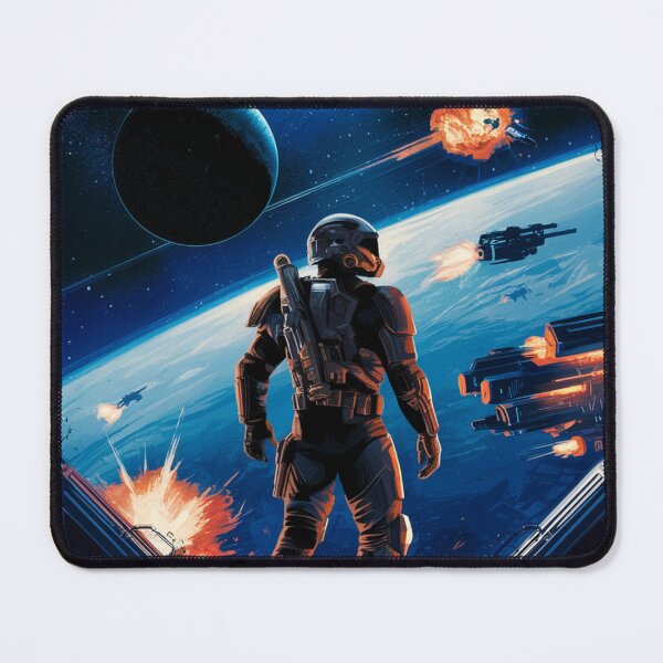Item preview, Last Stand at the Orbital, Space Marine Sci-Fi, Gift designed and sold by LatentGoods.